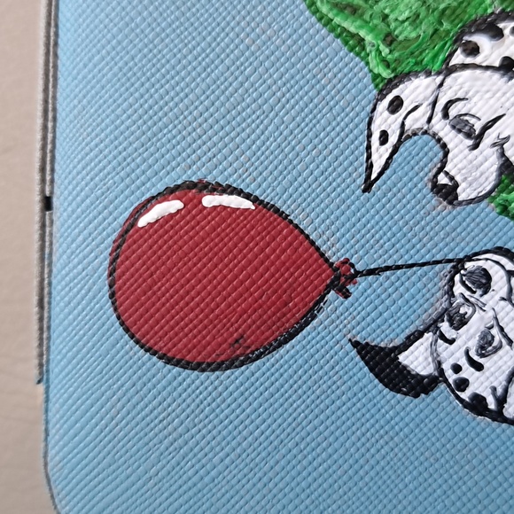 Hand Painted Faux Leather Portable Jewelry Travel Box - Picture 3 of 7